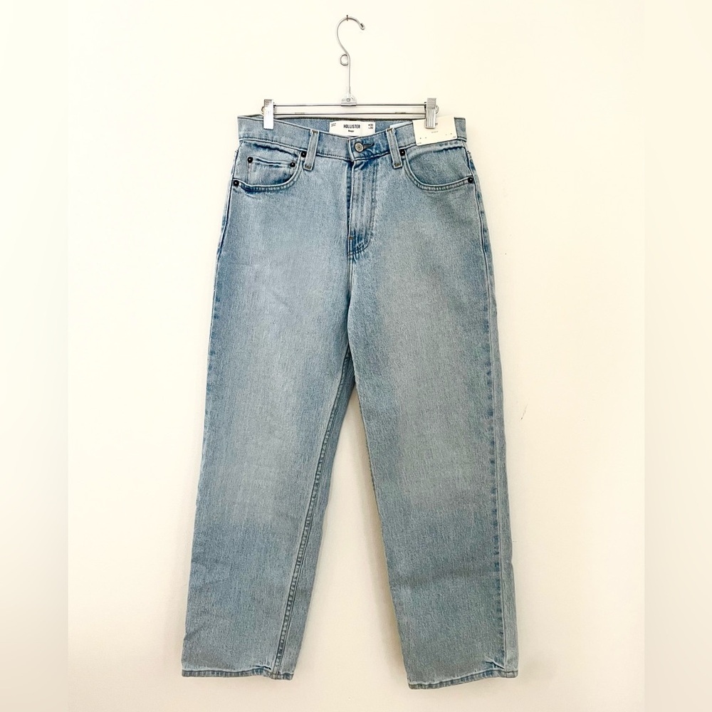 HOLLISTER womens blue baggy stretch jeans 30
